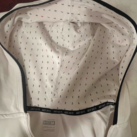 Nike 1/2 Zip White Hoodie with Black and Magenta Accents, size Medium - Picture 5 of 9